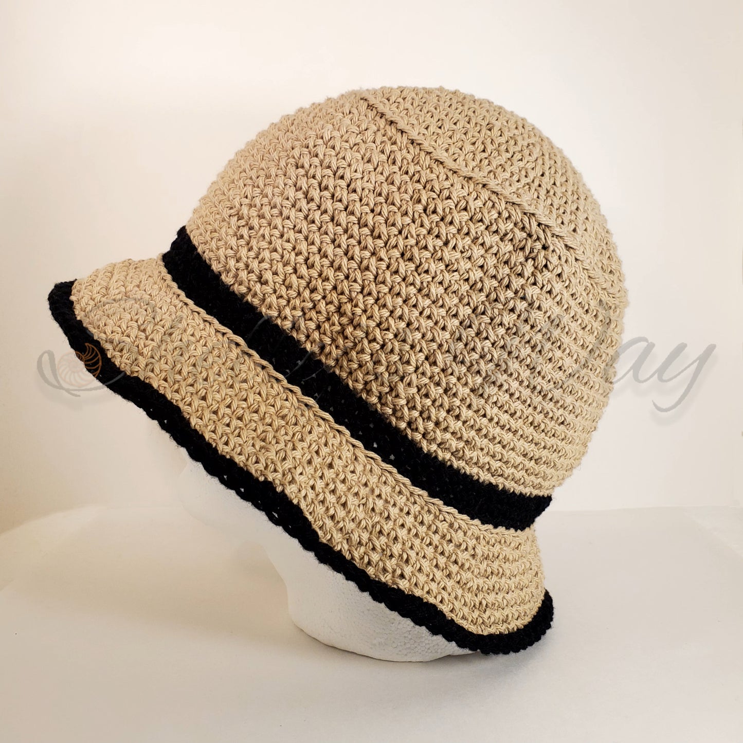 Bucket Hat- Tan DS with Black
