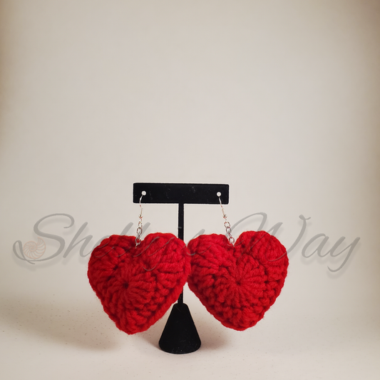 Stuffed Heart Earrings